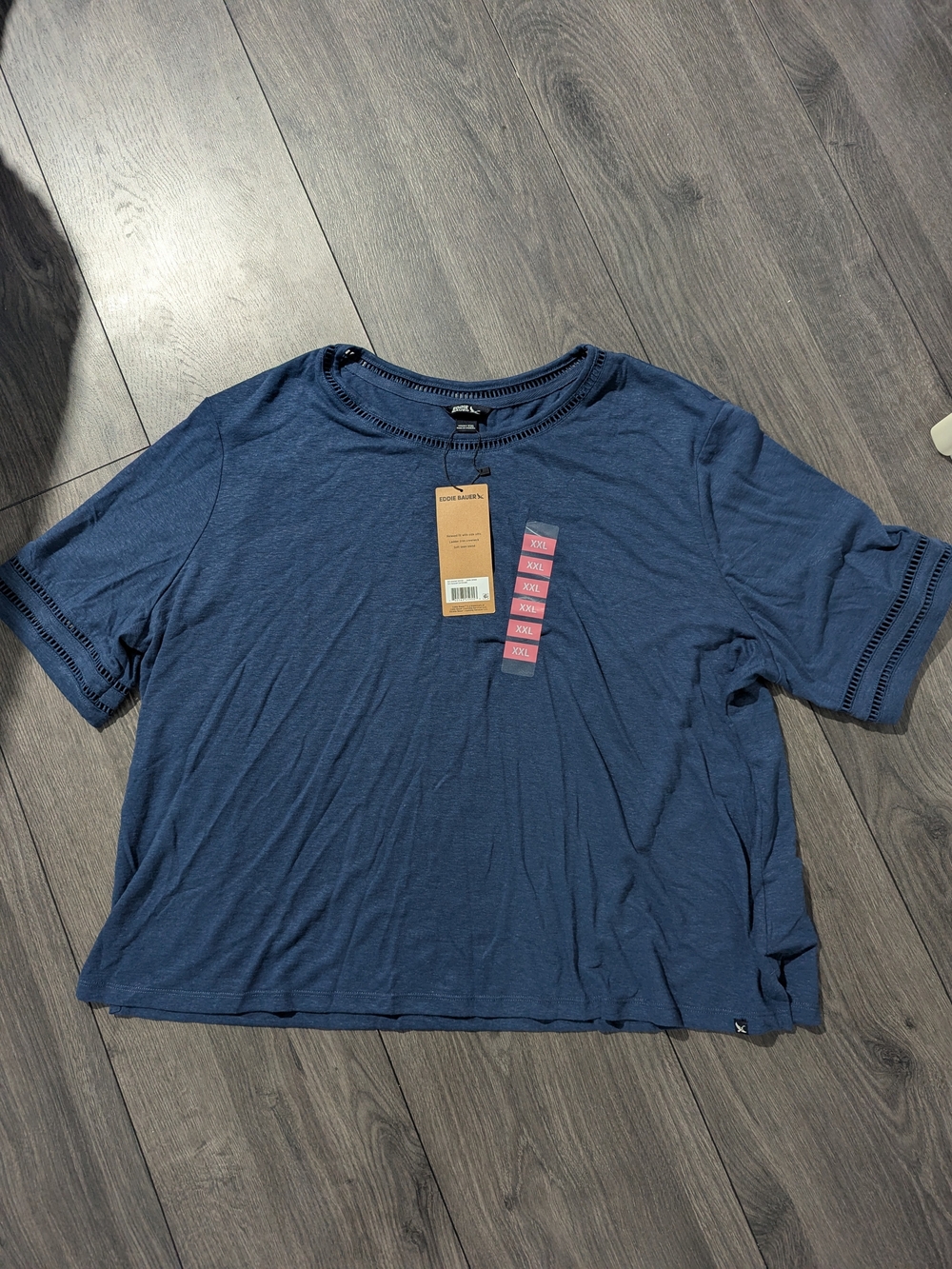 Eddie Bauer Navy Blue Short-Sleeve Crew T-Shirt